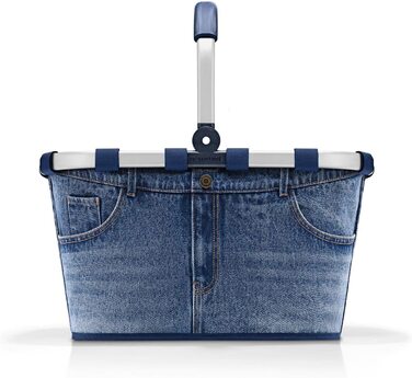 Кошик для покупок reisenthel carrybag Jeans 2, міцний, з великим об'ємом, водостійкий, з внутрішньою кишенею, елегантний дизайн