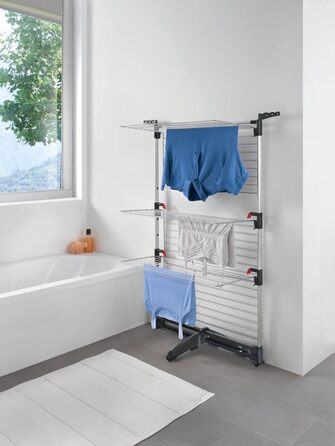 Сушарка для білизни Metaltex Ciclone Vario, сталева, срібляста, багаторівнева, турмовий тип