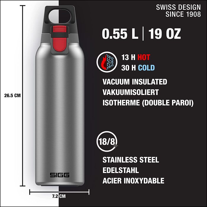 Термопляшка Sigg Hot & Cold ONE Light 0,55 л сіра
