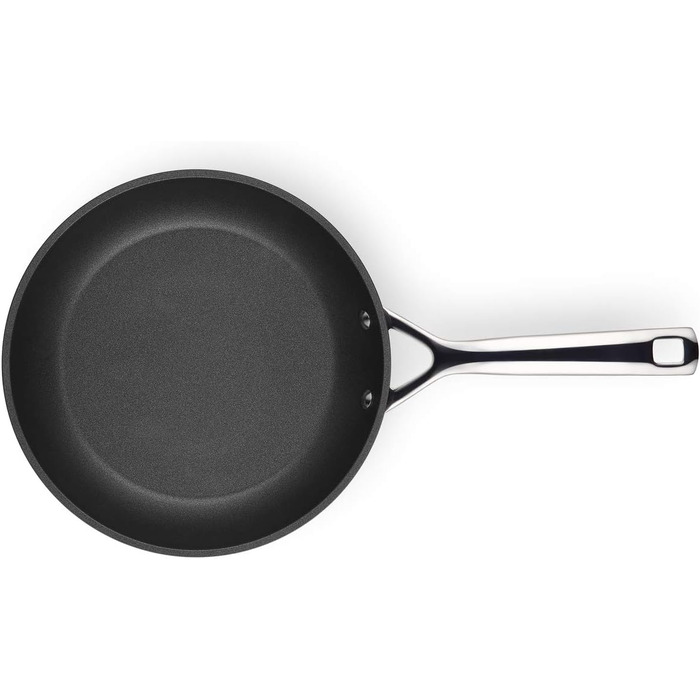 Сковорода Le Creuset антипригарна алюмінієва, 28 см, для всіх типів плит, включно з індукцією, антрацит/срібло