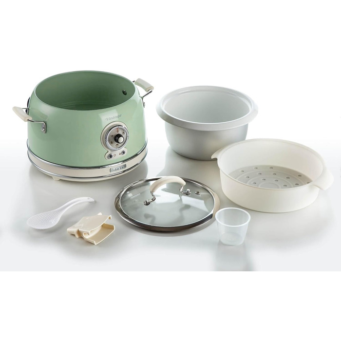 Мультиварка Ariete Vintage 2904 блакитна 3.5л для рису, приготування на пару, повільного приготування з керамічним антипригарним покриттям 650W
