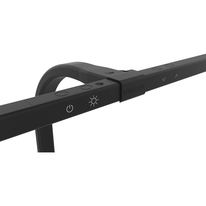 Настільна LED лампа Unilux Strata з затискачем, димірується, чорна, 70x80 см