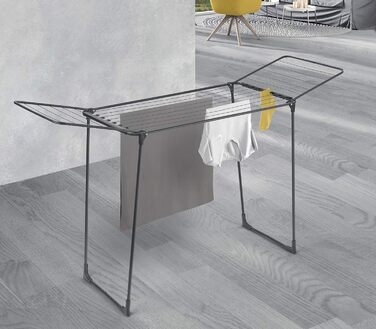 Сушарка для білизни Metaltex Onyx 18 м з підставкою, чорна