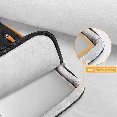 Чохол-сумка для ноутбука MOSISO 16 дюймів 360° захисний, для MacBook Pro M1 M2 M3 M4 M5, Lenovo, HP, чорний