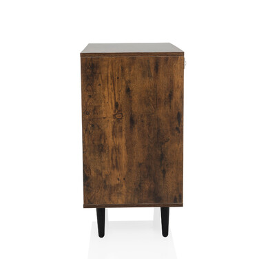 Сервант / комод LYKKJA 77x39,5x72 см 2 шухляди 2 двері коричневий/чорний hjh LIVING