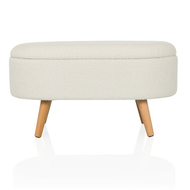 Пуф STORIANO 82x41x44 см, 1 відділення, білий, hjh LIVING