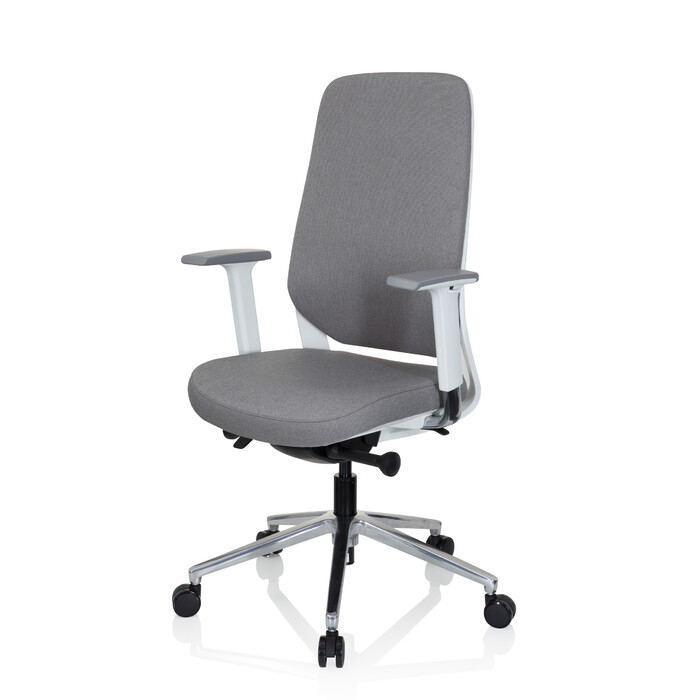 Офісне крісло / поворотне крісло CHIARO T4 WHITE тканина сіра hjh OFFICE
