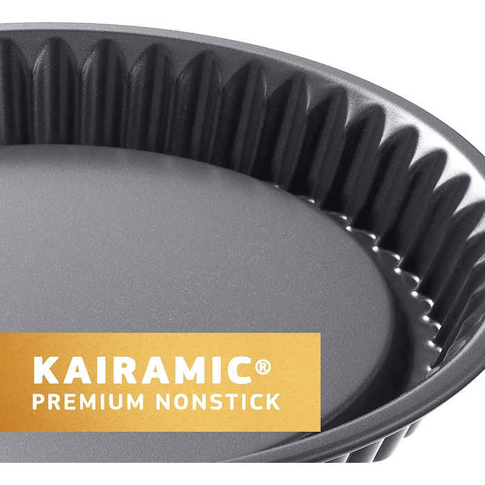 Форма для випічки Kaiser La Forme Plus, 26 см, діаметр, знімний дно, для пирогів, емальоване покриття, нержавіюча сталь