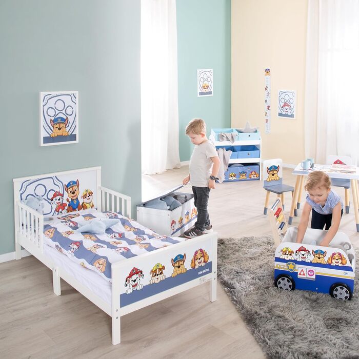 Дерев'яний візок-ходунки Roba Bully Paw Patrol для дітей, ігровий ляльковий візочок, навчальна іграшка для дівчаток і хлопчиків від 12 місяців
