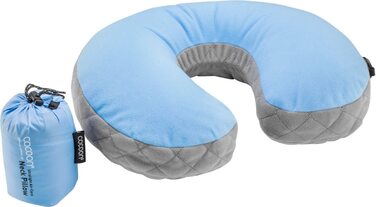 Подушка Cocoon Air Core Ultralight, легка, блакитно-сіра, для кемпінгу та подорожей