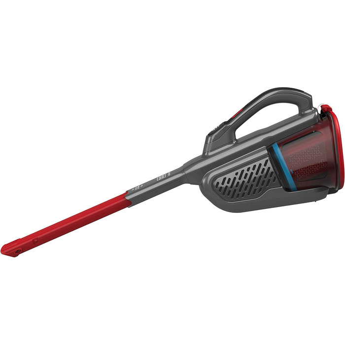 Пилосос ручний акумуляторний BLACK+DECKER Lithium Dustbuster BHHV315J, 12 В, 20 AW, циклонний, безмішковий, з висувною щілинною насадкою, титан/червоний, 500 мл
