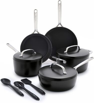 Набір сковорідок GreenPan GP5: антипригарне покриття, кераміка, 24.1 та 27.9 см, 2 шт.
