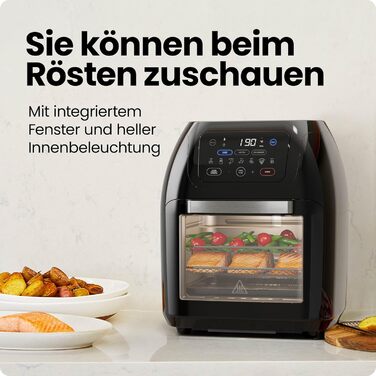 Фритюрниця Chefman мультифункціональна з ротисерією, дегідратором та конвекцією, 17 пресетів, об'єм 10л, чорна