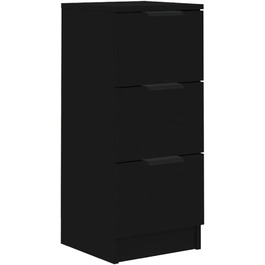 Вітрина vidaXL чорна 30x30x70 см з ДСП