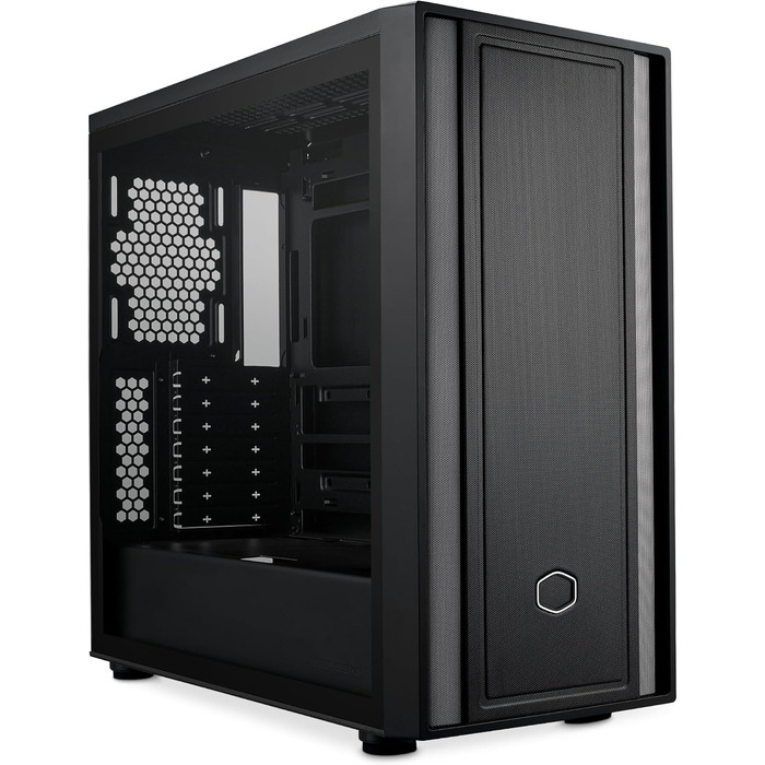 Корпус для ПК Cooler Master MasterBox 600 Lite, Mid-Tower, підтримка E-ATX, потужний повітряний потік, сумісний з материнськими платами Back Connect, охолодження до 420 мм, 7 вентиляторів, бічна панель із загартованого скла, USB 3.2 Gen 1 Type-C