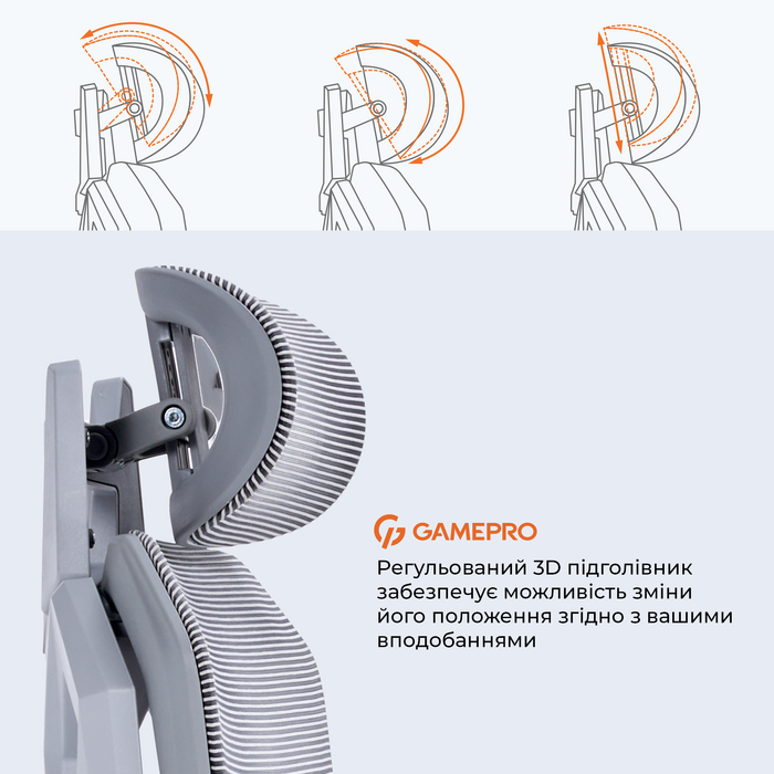 Крісло ігрове GamePro EDGE GC820MG Grey