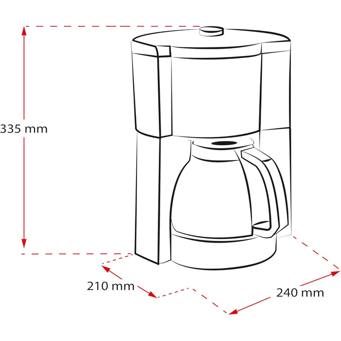 Кавоварка фільтр Melitta Look Timer з таймером, скляна колба, краплезахист, 10 чашок, чорна