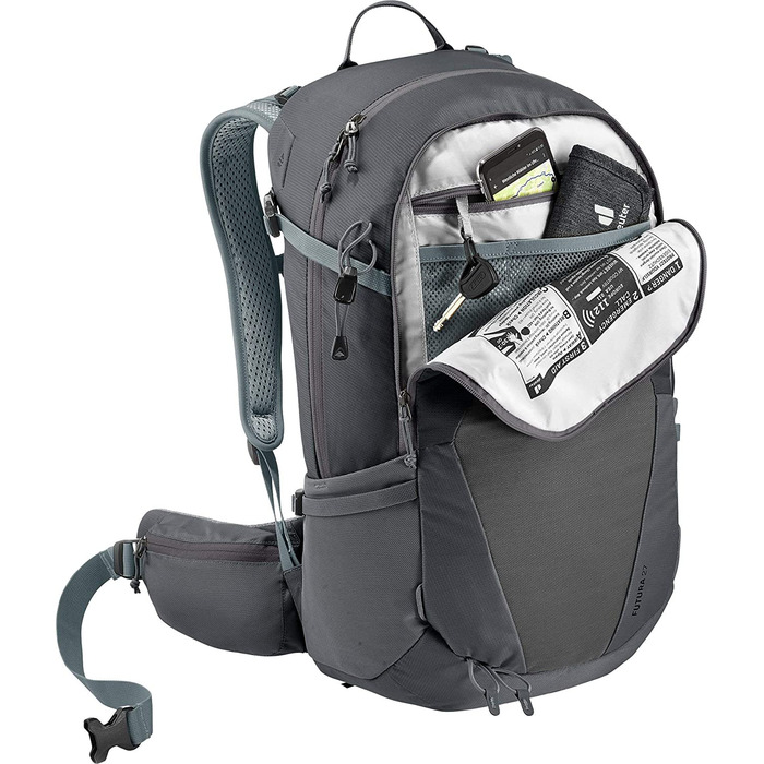 Рюкзак для туризму Deuter Futura 27 л, графітовий, анатомічна спинка