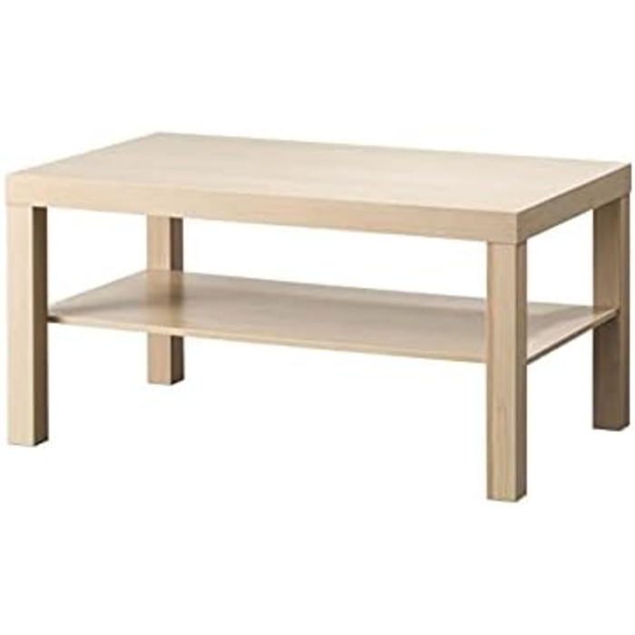 Журнальний стіл IKEA Lack 90x55 см, білий з ефектом дуба