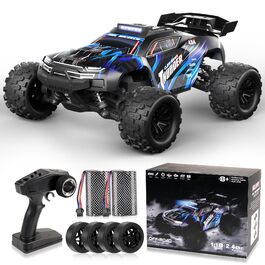 Радіокерований позашляховик 1:18 4WD, 40 км/год, 2.4 GHz, синій - для дітей та дорослих, з двома акумуляторами