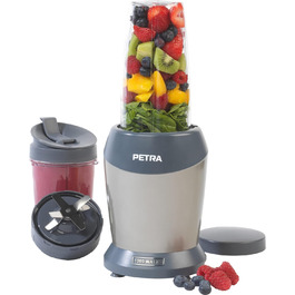 Блендер Petra NutriMax 1000Вт, для смузі, соків і кави, 2 чаші (800 мл/1 л), BPA-free, кришка, міксер для коктейлів