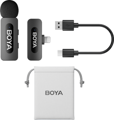 Бездротовий петличний мікрофон BOYA BY-V1 Lightning Black