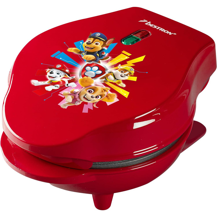 Вафельниця Paw Patrol, міні-вафельниця для дітей, офіційна ліцензія, діаметр 10 см, червона, для дня народження, Великодня та Різдва