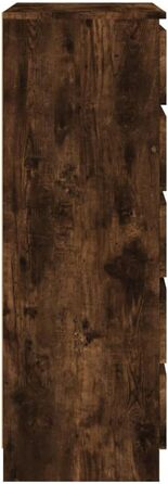 Комод vidaXL з висувними шухлядами, димчастий дуб, 60x36x103 см, ДСП