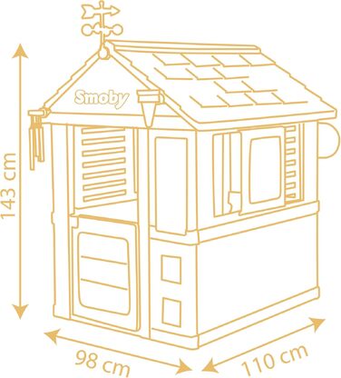 Дитячий будиночок Smoby Life 4 Сезони 103x122x143 см - для ігор та навчання про погоду та пори року, від 2 років