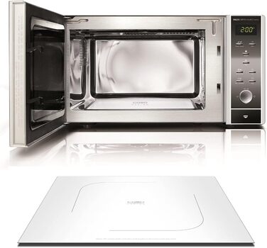 Мікрохвильова піч з грилем CASO MG25 Ceramic Menu, 25 л, 900 Вт, без піддону, нержавіюча сталь, 2 рівня, керамічне дно, дзеркальна поверхня, 1000 Вт гриль, Sound on/off