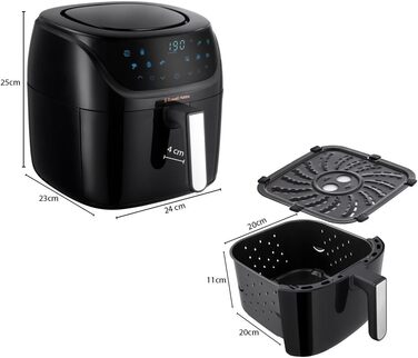 Фритюрниця Russell Hobbs SatisFry Rapid AirFryer 4л з нержавіючої сталі, 7 функцій, 10 програм, без олії