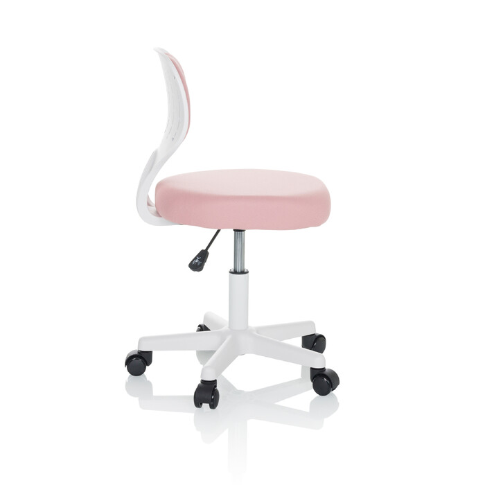 Дитяче офісне крісло KIDDY TOP W, оббивка тканина, рожеве