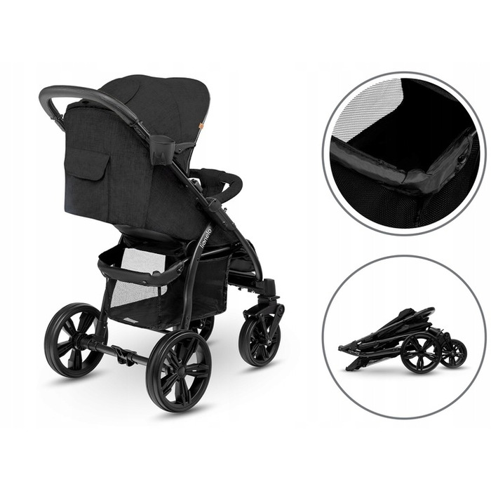 Дитячий прогулянковий візок Lionelo LO-ANNET PLUS BLACK CARBON