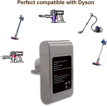 Акумулятор ARyee для пилососа Dyson DC31/DC34/DC35/DC44/DC45 (тип B), сумісний, заміна 917083-01, 17083-2811, 17083-4211, 17083-04