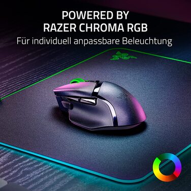 Бездротова ігрова миша Razer Basilisk V3 Pro з оптичним сенсором Focus Pro 30K, колесом HyperScroll та RGB-підсвіткою Chroma, чорна