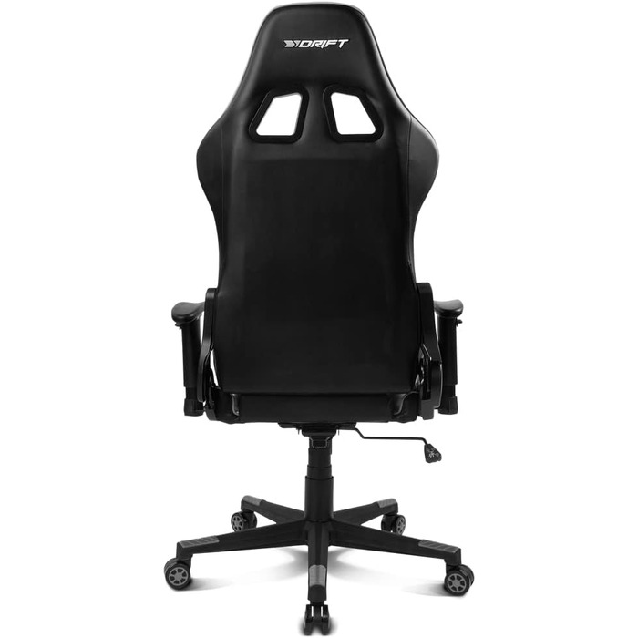 Ігрове крісло DRIFT DR175GRAY, професійне, екошкіра, 2D підлокітники, клас 4, обертальне, чорний/сірий