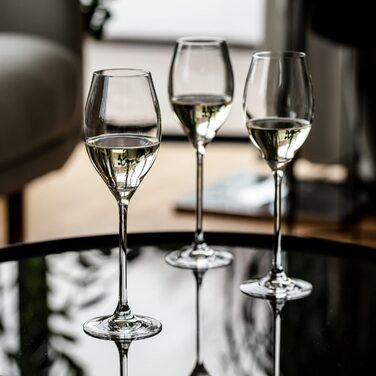 Кроснo Champagnergläser Prosecco-Gläser: Набір з 6 келихів для шампанського та просекко, 280 мл, колекція Harmony | Ідеально для дому, ресторанів та свят | Можна мити в посудомийній машині