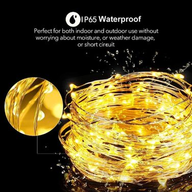 Сонячна гірлянда Oreunik 2×12 м, 240 LED, тепле біле світло, водонепроникна, для вулиці та дому: декор саду, тераси, дерев, вечірок, весіль, свят