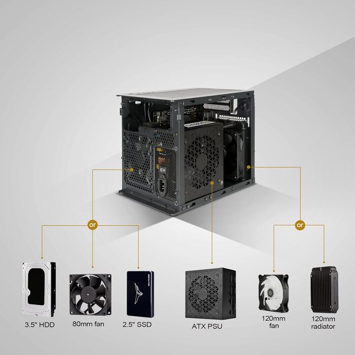 Корпус SilverStone SUGO 16 білий, Mini-ITX, сталевий куб, SST-SG16W