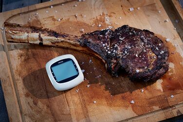 HerQs EasyBBQ Pro – цифровий бездротовий термометр для м'яса з Bluetooth, термощупом і мобільним додатком, для духовки, гриля, сковороди, аерофритюрниці