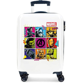 Дитяча валіза Marvel Avengers, жорсткий ABS, 38x55x20 см, 34 л, з кодовим замком, 4 подвійні колеса, ручна поклажа