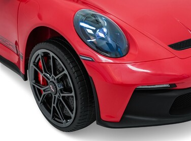 Дитячий електромобіль Porsche 911 GT3: 2x280 Вт, велюрові сидіння, керування рулем