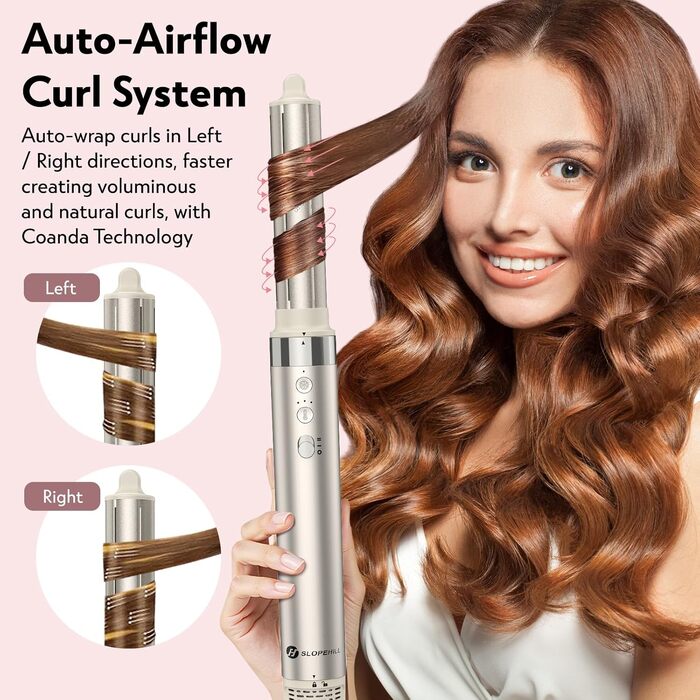 Slopehill Airstyler 5-в-1: Фен-щітка, плойка, випрямляч для волосся (Золотий)