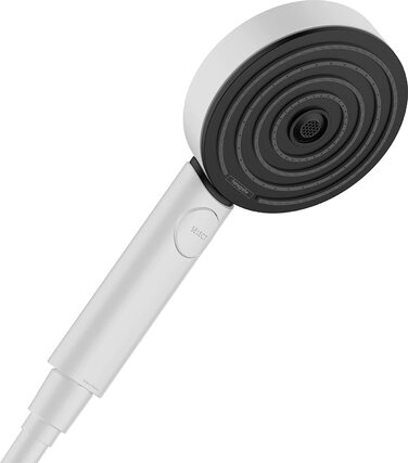 Душова лійка Hansgrohe Pulsify Select S, 6.9 л/хв (EcoSmart), ручна, 3 режими, Antikalk, PowderRain, MonoRain, матовий білий