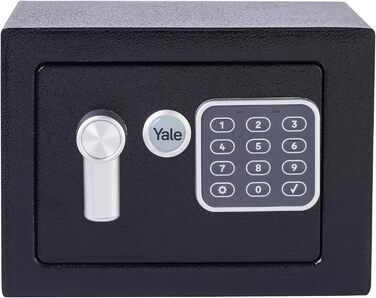 Електронний сейф Yale 3.8 л, 100 000 комбінацій, код 3-8 цифр, 170x230x170 мм, чорний