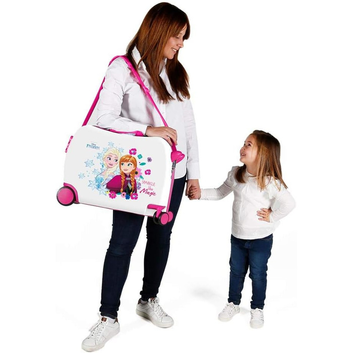 Дитяча валіза Disney Sparkle Like Magic, 55 см, рожева, багатоколірна