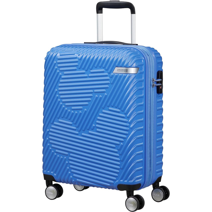 Дорожня валіза American Tourister Mickey Clouds Spinner S, розширювана, 55 см, 38/45 л, синя (Mickey Tranquil Blue), ручна поклажа