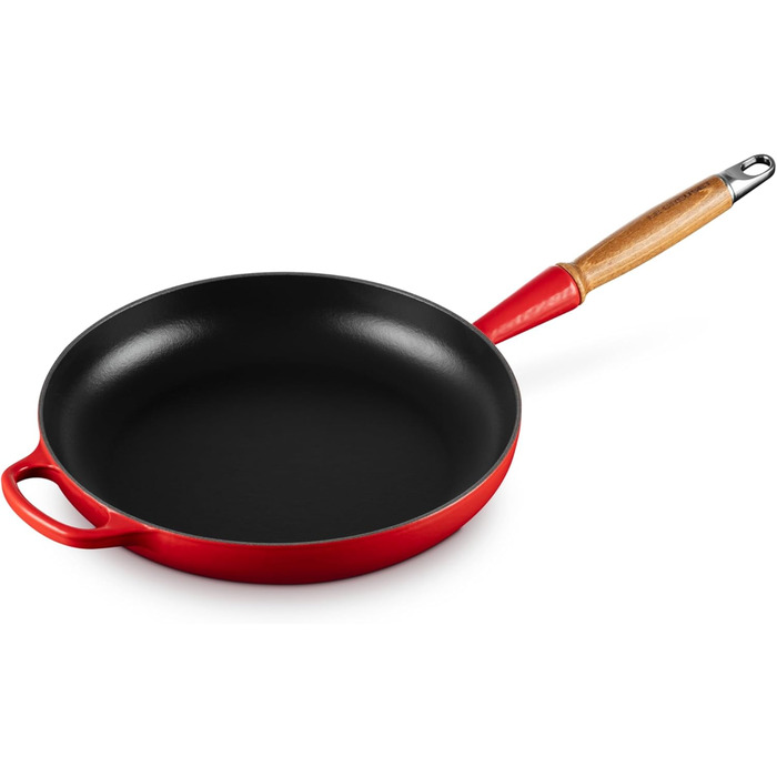Сковорода Le Creuset Signature з чавуну з дерев'яною ручкою, 24 см, Kirschrot (Вишневий)