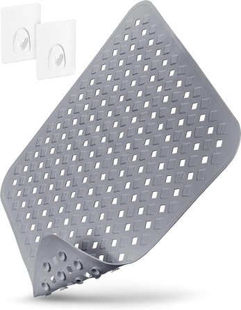 Дитячий килимок для душу homerella, 53x53 см, протиковзкий, BPA free, для дітей та немовлят, миючийся, стійкий до цвілі, сірий