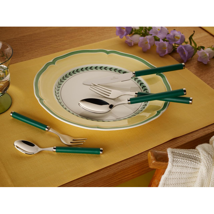 Набір столових приборів Villeroy & Boch Play! Green Garden 24 предмети, зелений, нержавіюча сталь/пластик, для 6 осіб, для посудомийної машини